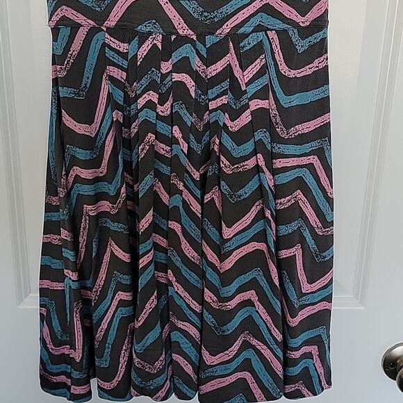 Marc By Marc Jacobs Silk Blend Chevron Pleated Dress, S - Picture 4 of 8